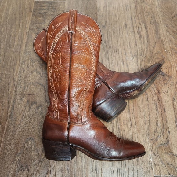 LUCCESE western topstitch design boots - Picture 2 of 15